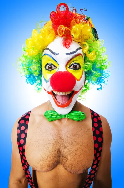 Zabawny clown człowieka — Zdjęcie stockowe