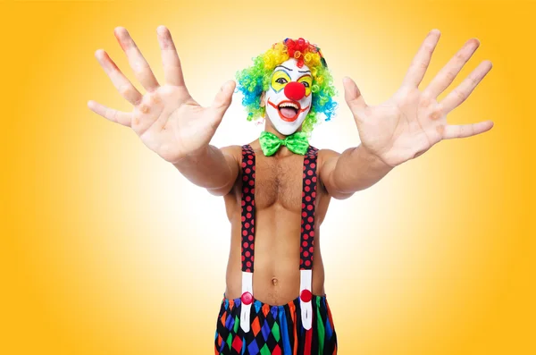 Grappige clown man — Stockfoto