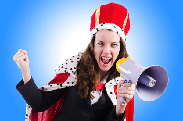 Woman queen in funny — Stock Photo, Image