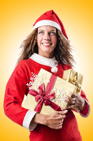 Mujer santa claus — Foto de Stock