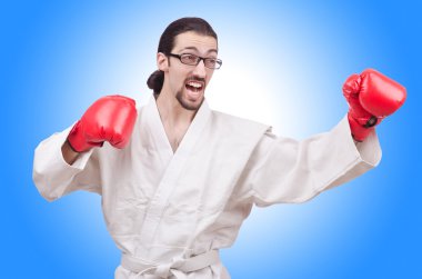 Karate savaşçı adam