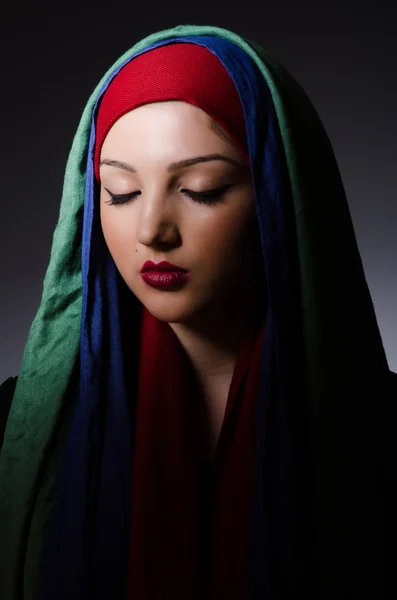 Young woman with headscarf — Stock Photo, Image