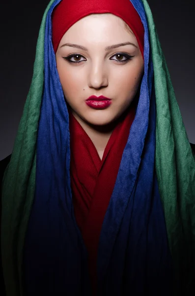 Young woman with headscarf — Stock Photo, Image