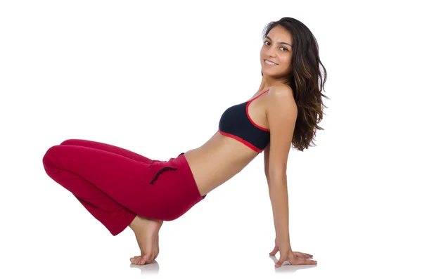 Woman doing sport exercises — Stock Photo, Image