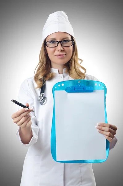 Doctor with blank border — Stock Photo, Image