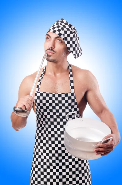 Sexy male cook — Stock Photo, Image