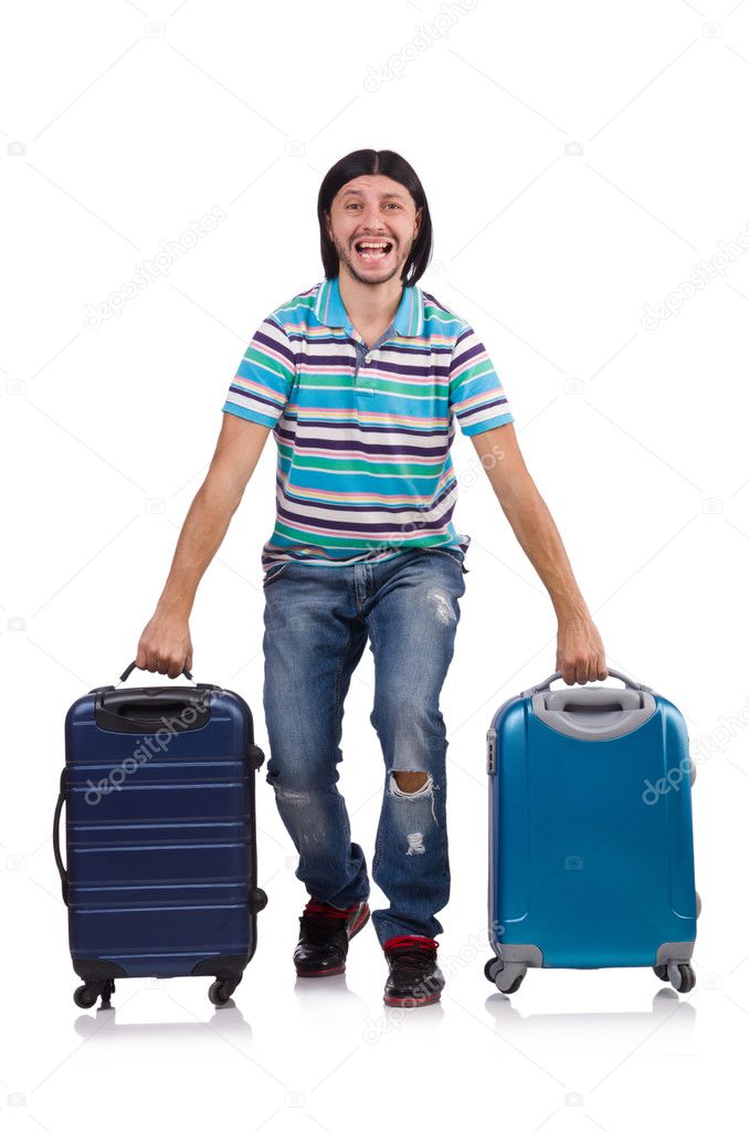 Man in travel concept