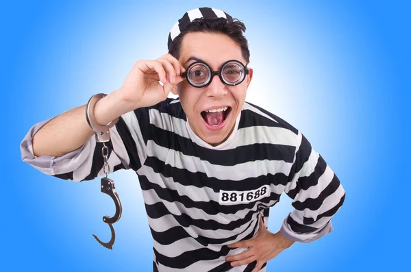 Funny convict man — Stock Photo, Image