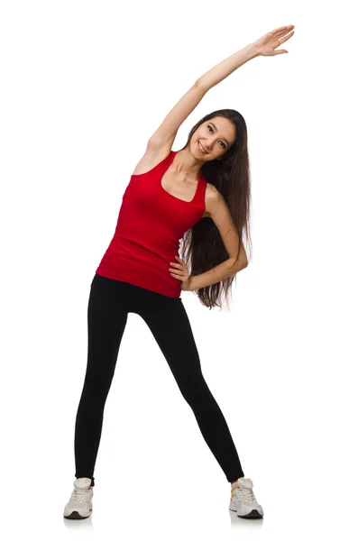 Young woman doing sport exercises — Stock Photo, Image