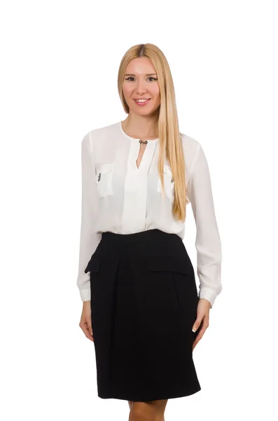 Young businesswoman isolated on the white — Stock Photo, Image