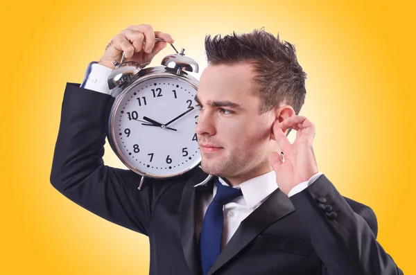 Hombre de negocios con reloj — Foto de Stock