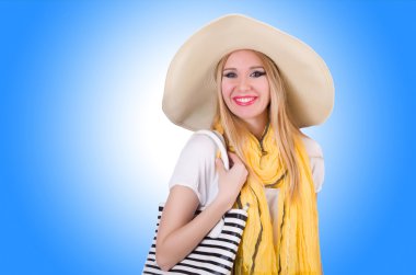 Genç çekici kadın.