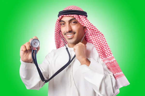 Arab doctor with stethoscope — Stock Photo, Image