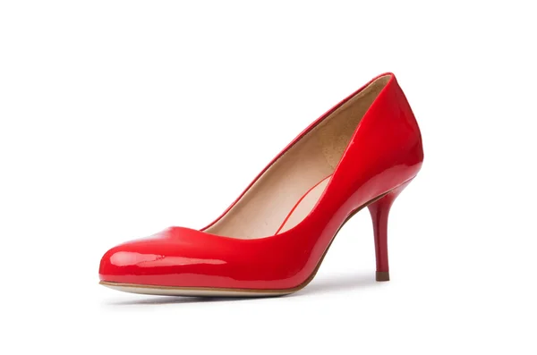 Red woman shoes isolated on the white background — Stock Photo, Image