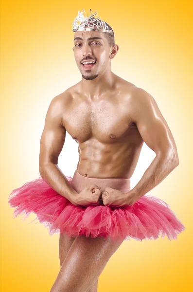 Man in ballet tutu — Stockfoto
