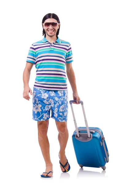 Mannen i travel koncept — Stockfoto