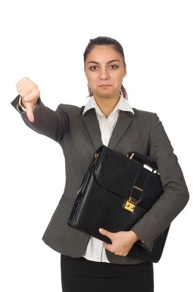 Mujer de negocios en concepto de negocio aislado en blanco —  Fotos de Stock