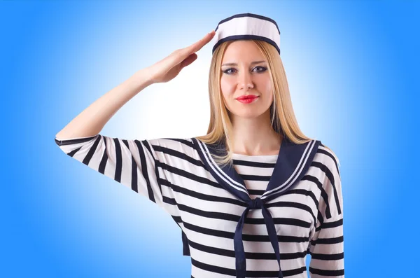 Young Woman sailor — Stock Photo, Image