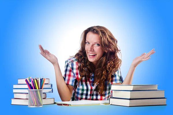 Student preparing for the exams — Stock Photo, Image