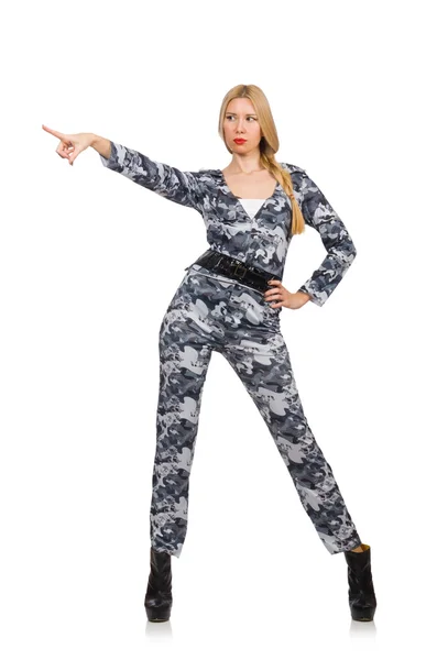 Woman in military concept — Stock Photo, Image