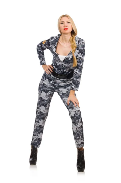 Woman in military concept — Stock Photo, Image