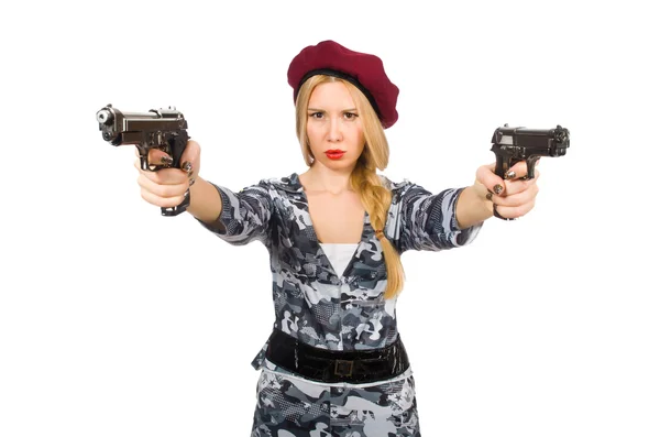 Woman in military concept — Stock Photo, Image