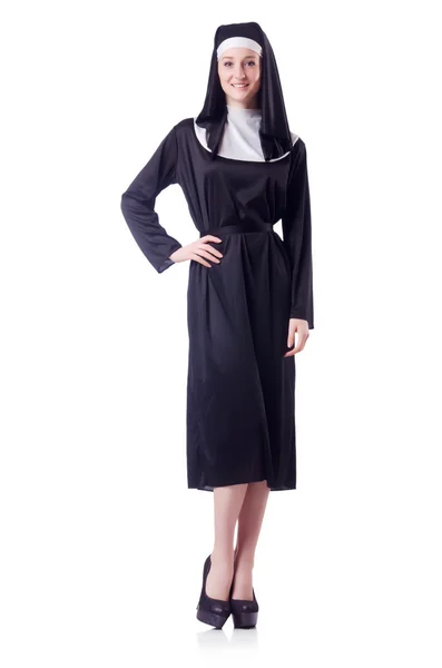 Woman dressed as a nun — Stock Photo, Image