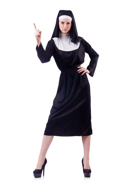 Woman dressed as a nun — Stock Photo, Image