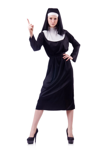 Woman dressed as a nun