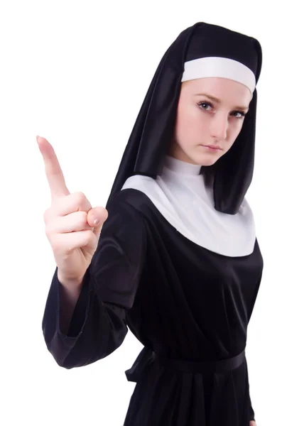 Kvinna klädd som en nunna — Stockfoto