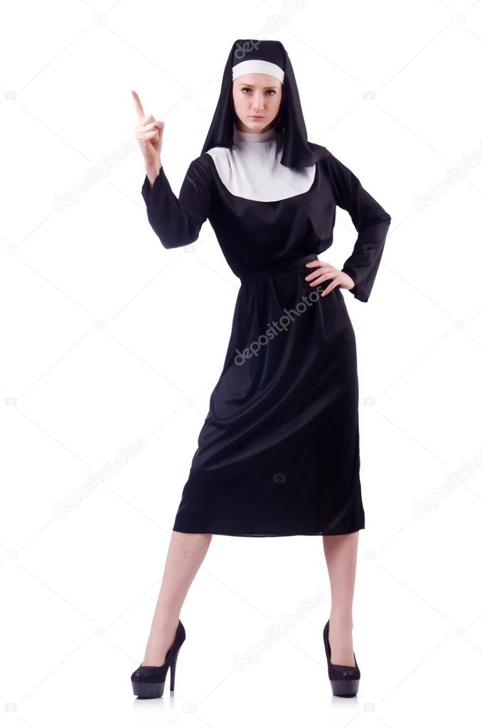 Woman dressed as a nun