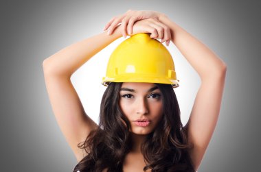 Sarı Sabit hat olan kadın