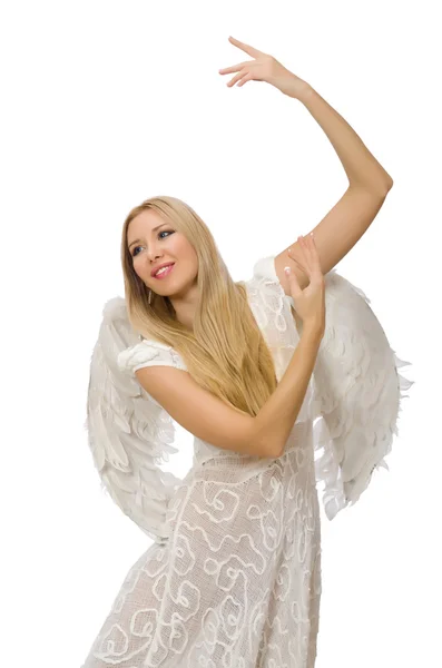 Donna con ali d'angelo — Foto Stock