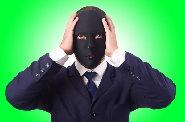 Man with black mask — Stock Photo, Image