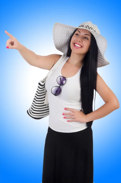 Young woman preparing for vacation — Stock Photo, Image