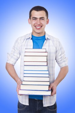 Öğrenci ile lots-in kitap geçişin karşı