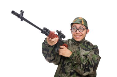 Silahlı askeri adam