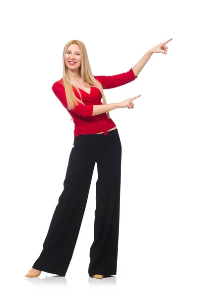 Young woman in flared pants — Stock Photo, Image