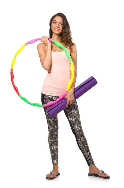 Woman doing sport exercises — Stock Photo, Image