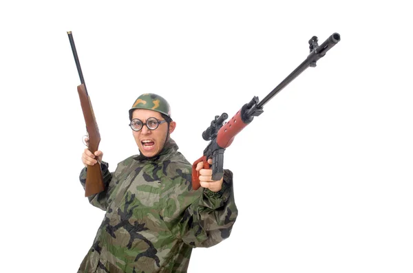 Voják zbraně — Stock fotografie