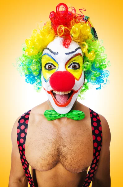 Grappige clown man — Stockfoto