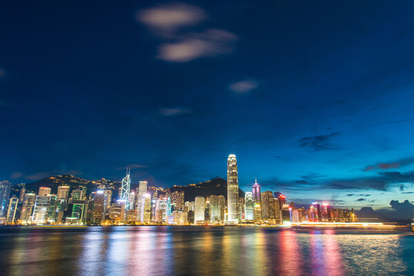Hong Kong - JULY 27, 2014: Hong Kong skyline on July 27 in China, Hong Kong. Hong Kong skyline is one of the famous in the world
