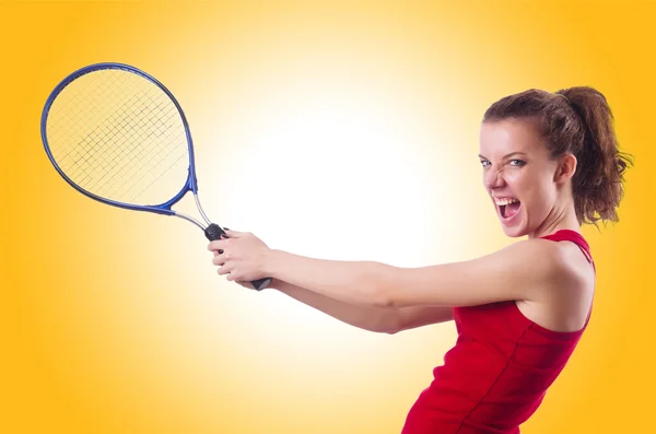 Woman playing tennis — Stock Photo, Image