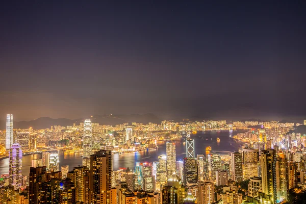 Hong Kong durante la puesta del sol — Foto de Stock