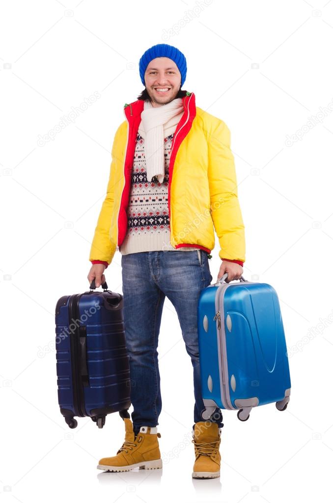 Man preparing for winter vacation