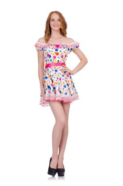 Dolka-pot elbiseli kadın