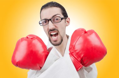 Karate savaşçı adam
