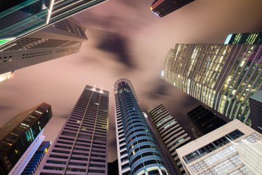 Büyük Skysrapers Singapur
