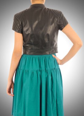 Beyaz modelli moda konsepti