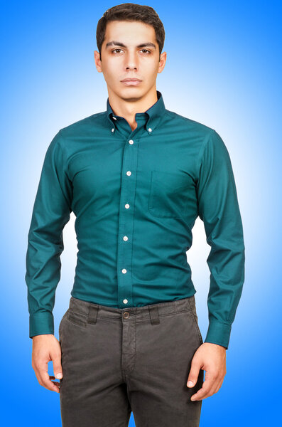 Male model with shirt